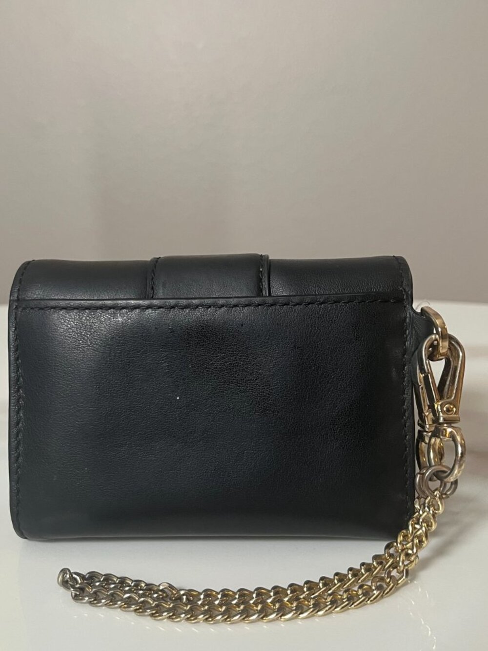 Michael Kors Whitney Small Black Leather Chain Wallet - Picture 5 of 10
